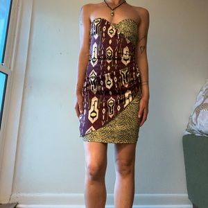 Divided by H&M multi patterned party dress